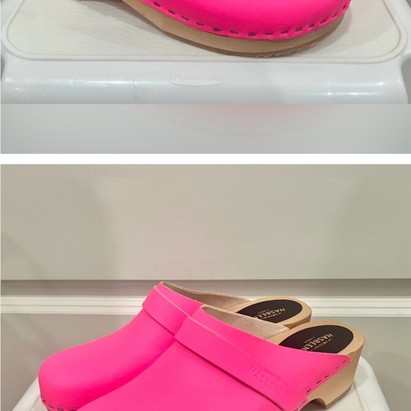 New Swedish Hasbeens Neon Pink Clogs - EU 40 - Picture 2 of 4